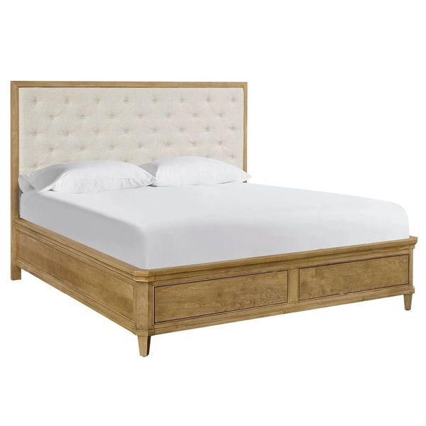 Brindle Upholstered Storage lozko, Bilma Natural